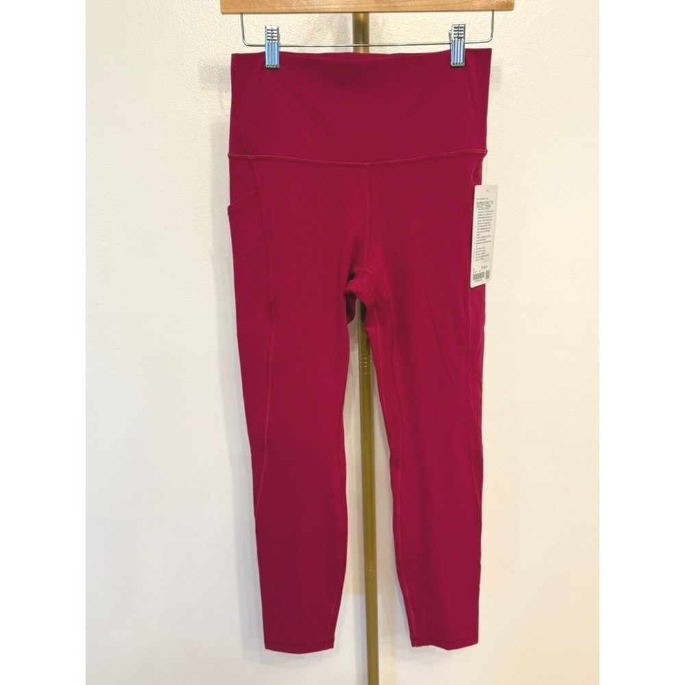Lululemon, Align HR Pant 25" with Pockets, Berry Rumble, Size 8, NWT, $128